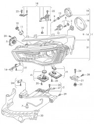 Площадка фары правая AUDI A5 8T (2012-2017) Новая.