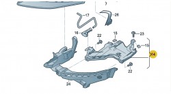 Площадка фары правая для AUDI A4B8 (2008-2012) Новая.